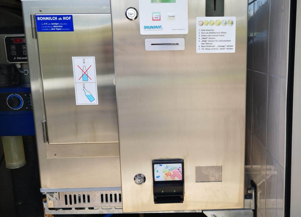 Frischmilch Milchautomat Jütte Weidberghof