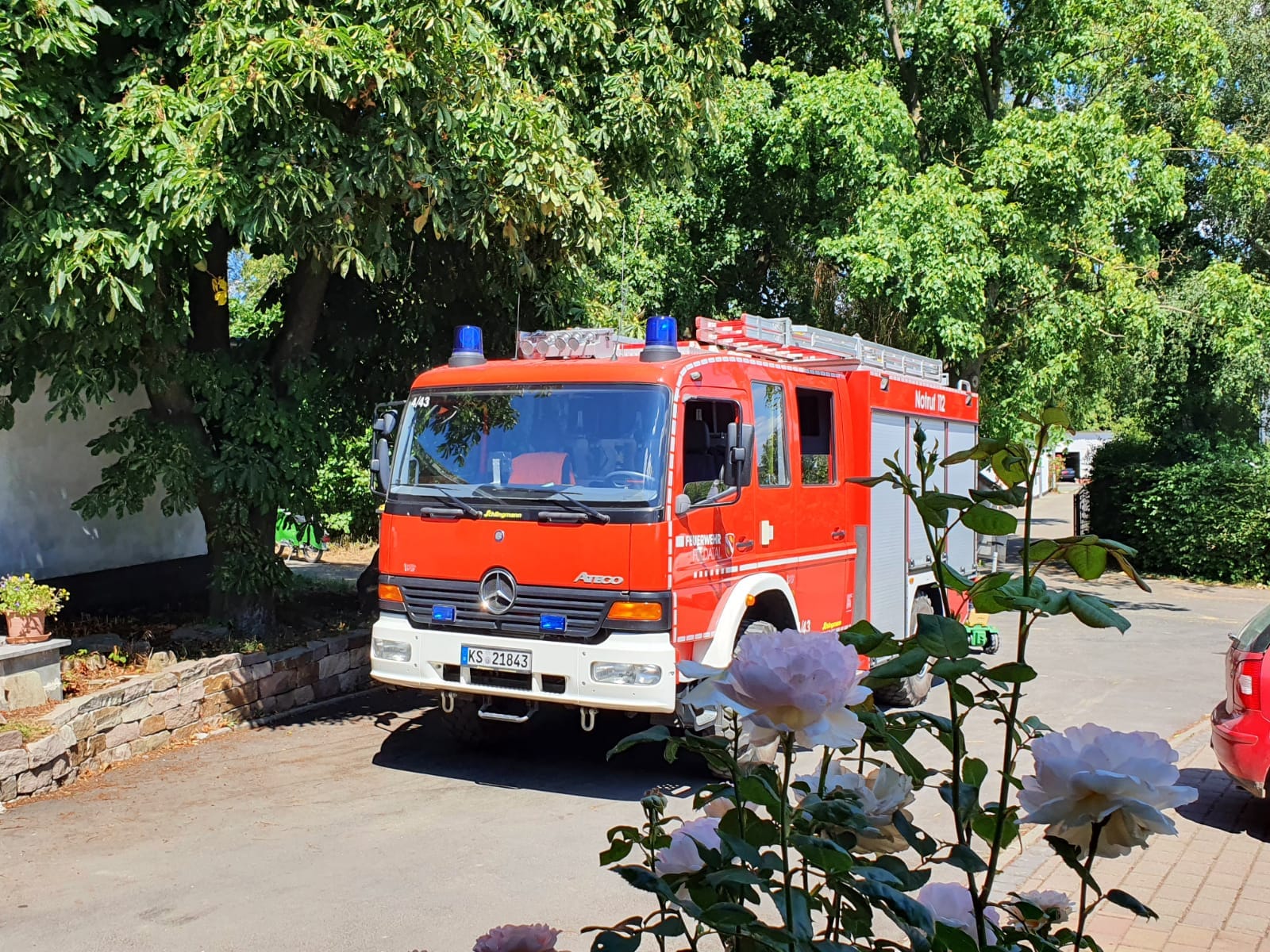 Feuerwehr zu Besuch auf dem Weidberghof